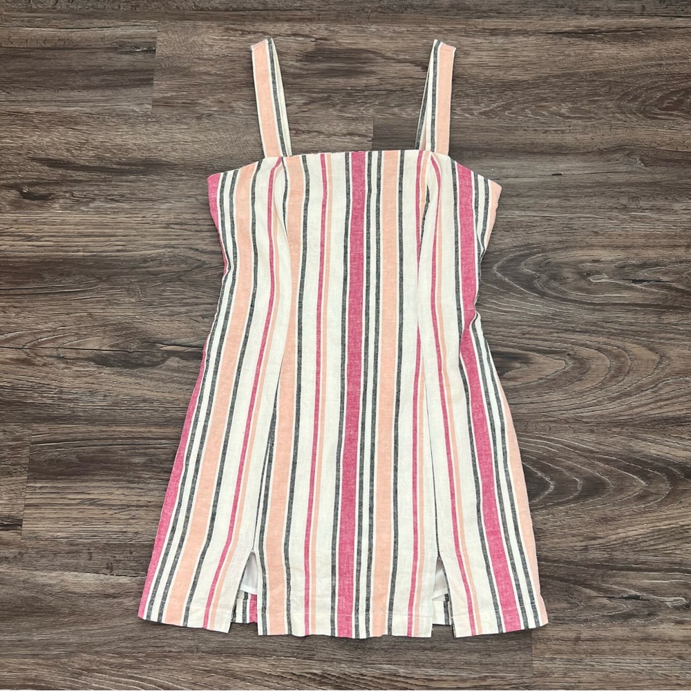 Forever 21 Womens Medium Striped Linen‎ Blend Dress